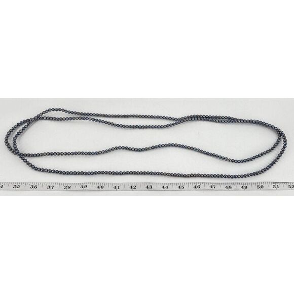Ross & Simons 7-8mm Black Cultured Pearl Endless Necklace. 80" - Picture 3 of 3